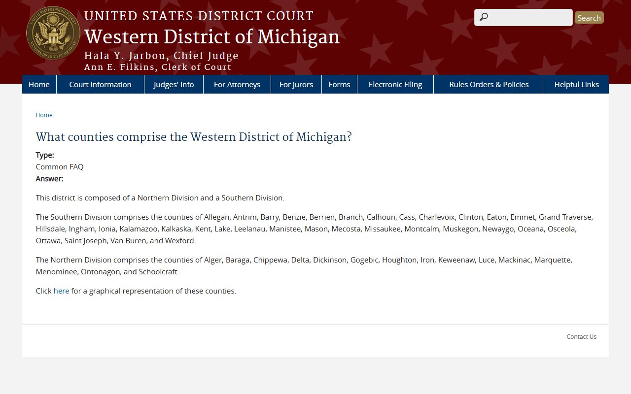 Hillsdale County Circuit Court and Western District county coverage page
